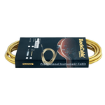 RockCable/ RCL 30253 D6 GOLD Instrument Cable - Angled/straight, 3 m - Gold