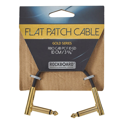 RockBoard / Flat Patch Cable , 10 cm / 3.94" Gold Series