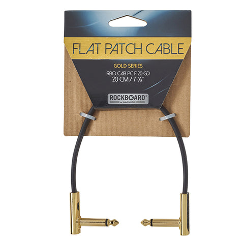 RockBoard / Flat Patch Cable , 20 cm / 7.87" Gold Series