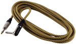 RockCable / RCL 30253 TC D/GOLD Instrument Cable - angled/straight, 3 m - Vintage Tweed