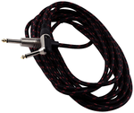 RockCable / RCL 30256 TC C/BLACK Instrument Cable - angled/straight, 6 m - Black Tweed