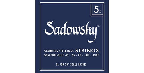 Sadowsky / Blue Label Bass String Set - Stainless Steel - Taperwound - Extra Long (35")-5 String - 045 - 130