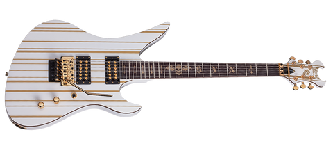 Schecter / Synyster Standard Gloss White w/Gold Stripes